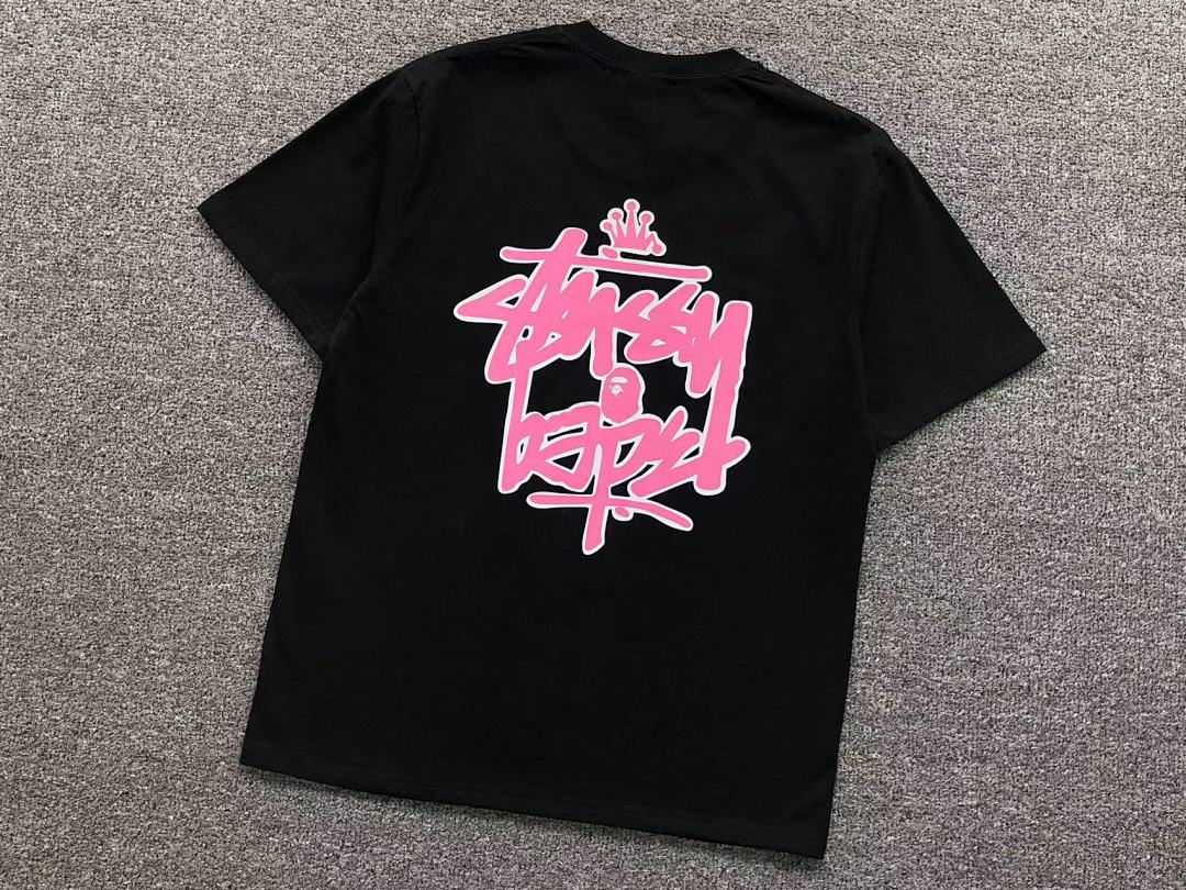 Bape 79 BAPE STUSSY T-SHIRT 411183142 (Im 170Cm 57Kg I Wear Size S In The Phot) - Image 8