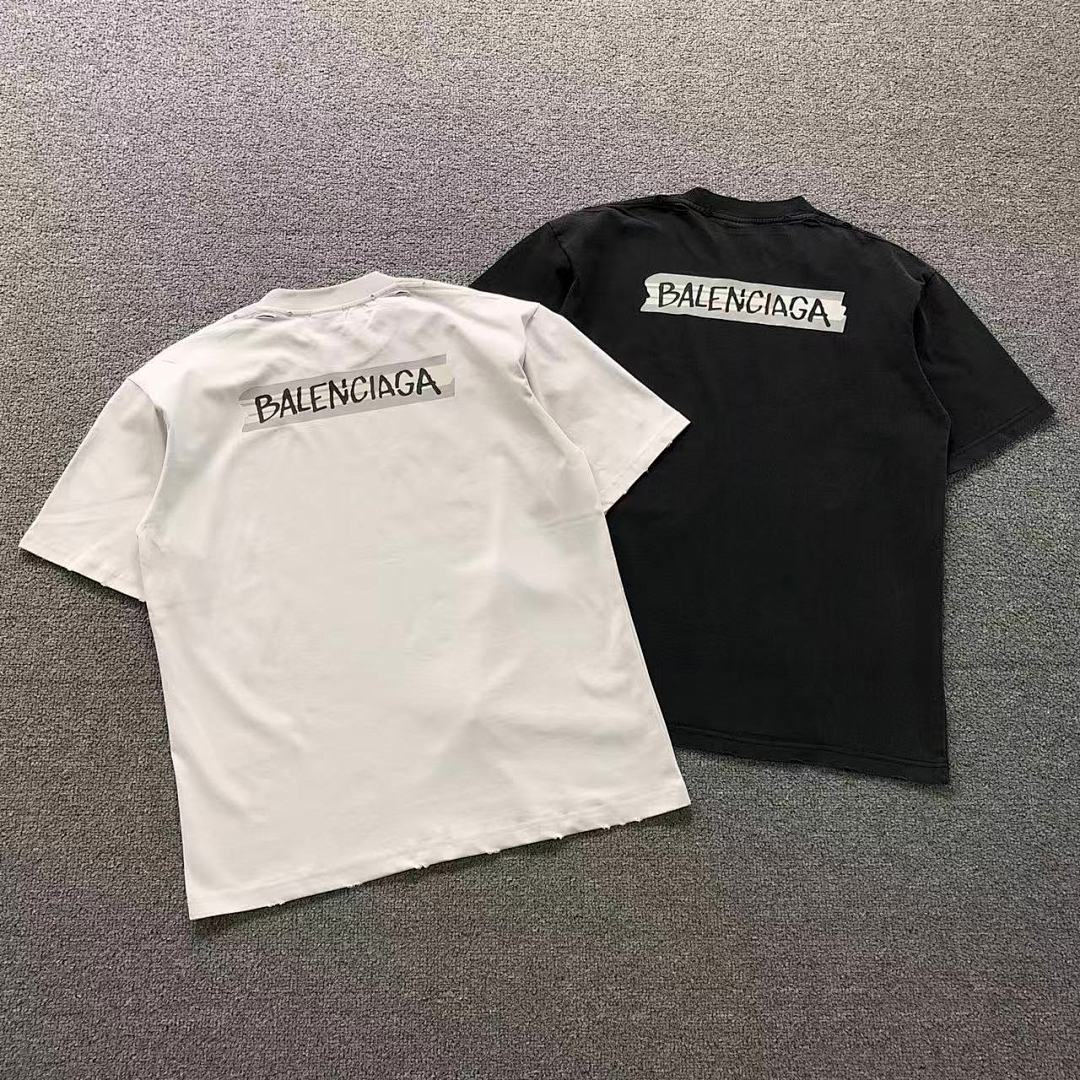 Balenciaga 125 B⭐L⭐⭐⭐IA⭐A T-SHIRT 3203242421 (Im 170Cm 60Kg I Wear Size S In The Phot)