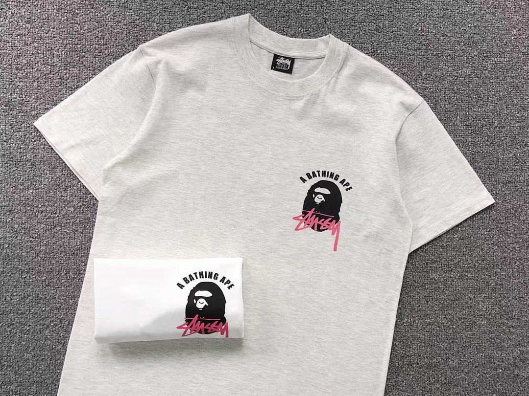 Bape 85 STUSSY BAPE T-SHIRT 3104151931 (Im 170Cm 60Kg I Wear Size S In The Phot) - Image 17