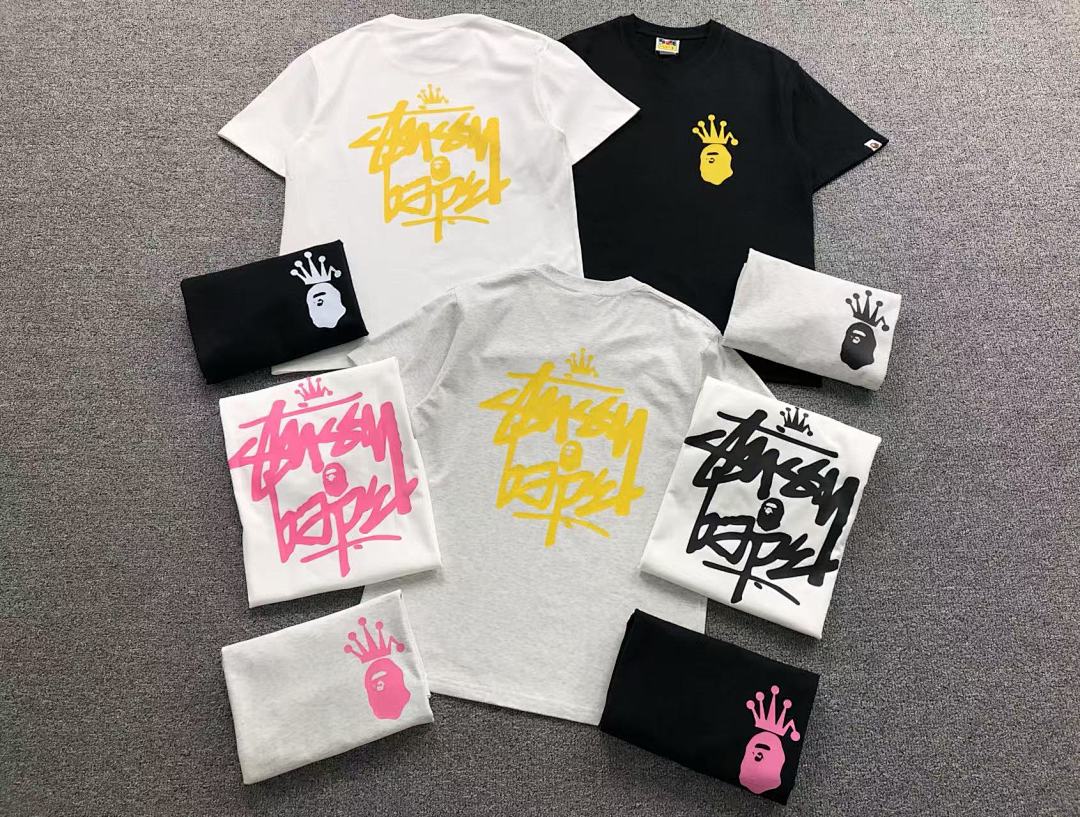 Bape 79 BAPE STUSSY T-SHIRT 411183342 (Im 170Cm 57Kg I Wear Size S In The Phot) - Image 6