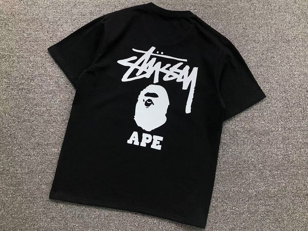 Bape 79 BAPE STUSSY T-SHIRT 411182242 (Im 170Cm 57Kg I Wear Size S In The Phot) - Image 8