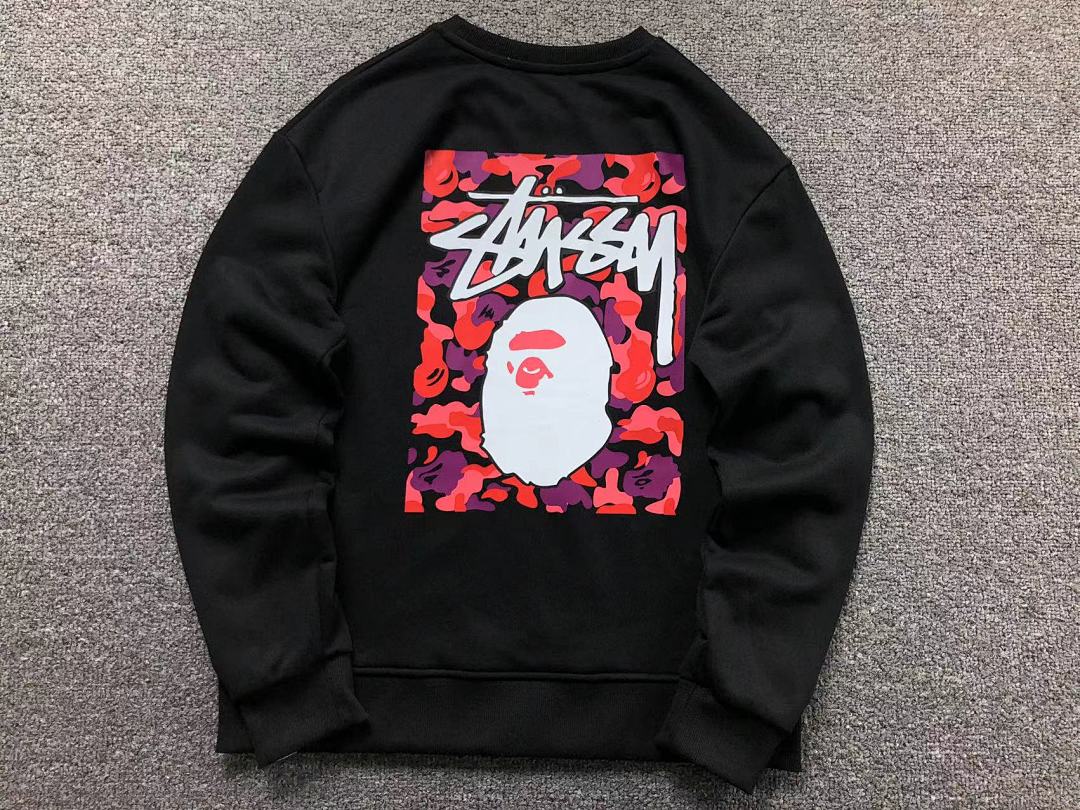 Bape 125 BAPE STUSSY HOODIE 4111280617 (Im 170Cm 55Kg I Wear Size S In The Phot) - Image 7