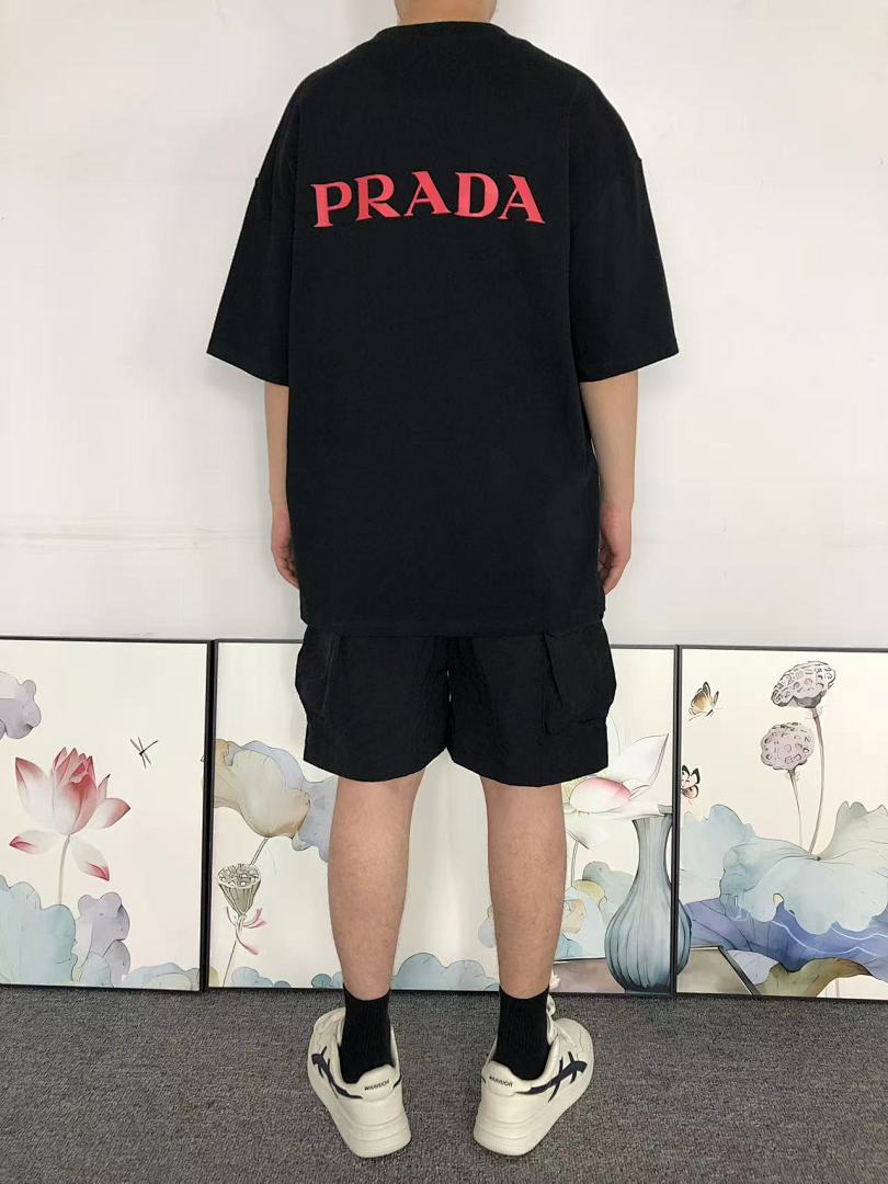Prada 108 P⭐A⭐A T-SHIRT 505281070 (Im 170Cm 60Kg I Wear Size L In The Phot) - Image 4
