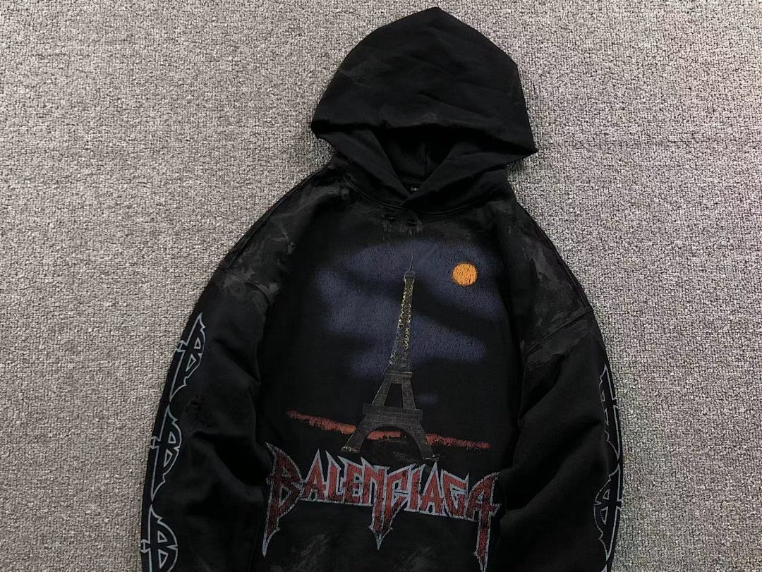 Balenciaga 245 B⭐L⭐⭐⭐IA⭐A HOODIE 4122709163 (Im 170Cm 60Kg I Wear Size XS In The Phot) - Image 7