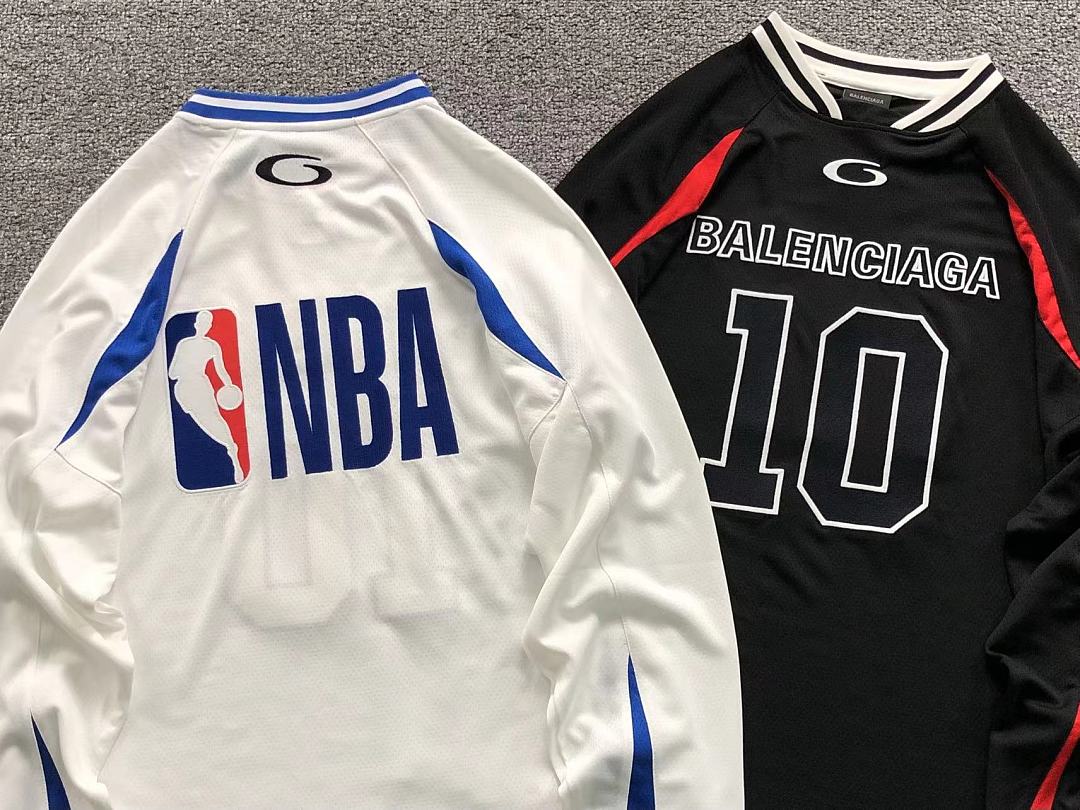 Balenciaga 258 B⭐L⭐⭐⭐IA⭐A NBA BASKETBALL LONG SLEEVED 1242008159 (Im 170Cm 60Kg I Wear Size XS In The Phot) - Image 6