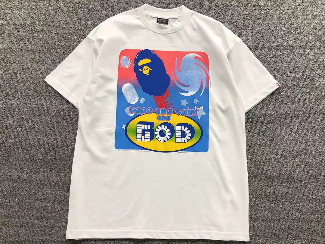 Bape 108 SAINT MICHAEL BAPE T-SHIRT 3201211217 (Im 170Cm 60Kg I Wear Size S In The Phot) - Image 5