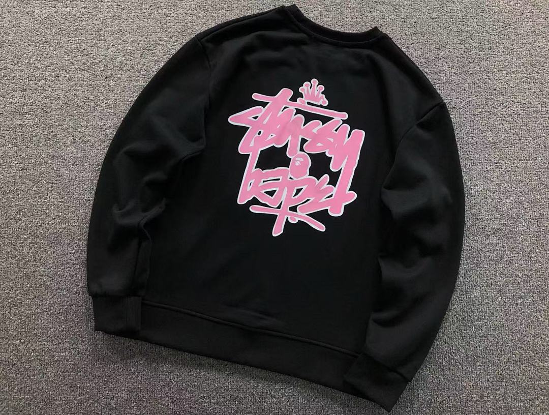 Bape 125 BAPE STUSSY HOODIE 4111281517 (Im 170Cm 55Kg I Wear Size S In The Phot) - Image 8