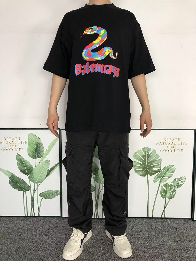 Balenciaga 95 B⭐L⭐⭐⭐IA⭐A T-SHIRT 502171881 (Im 170Cm 57Kg I Wear Size 1 In The Phot) - Image 3