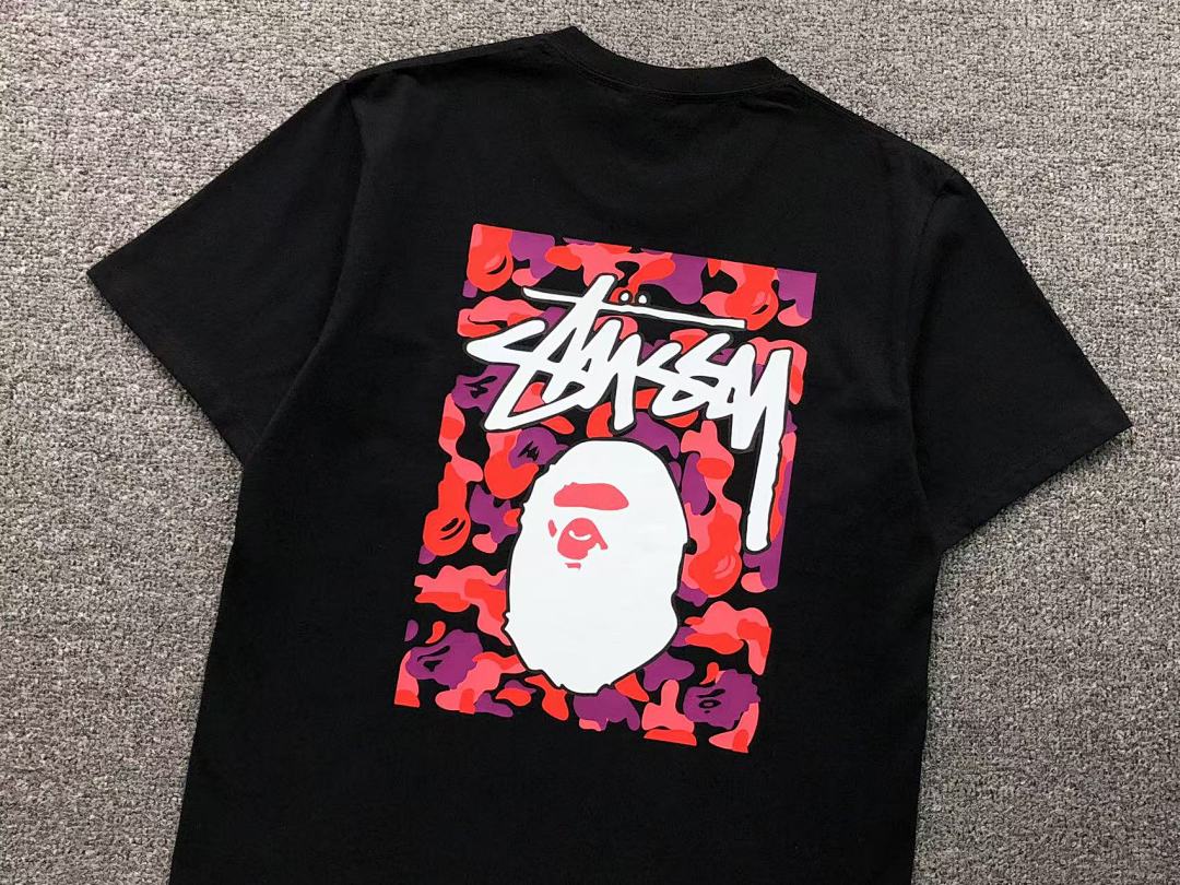Bape 79 BAPE STUSSY T-SHIRT 411183542 (Im 170Cm 57Kg I Wear Size S In The Phot) - Image 35