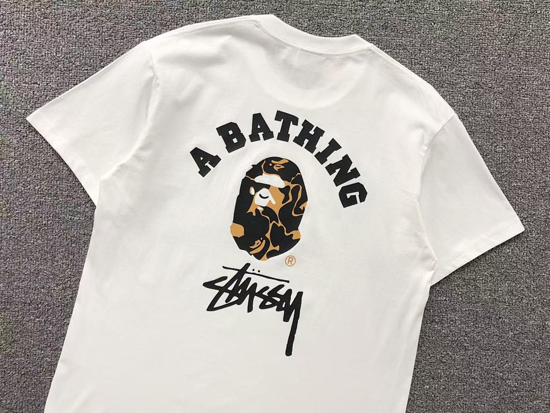 Bape 85 STUSSY BAPE T-SHIRT 3104111731 (Im 170Cm 60Kg I Wear Size M In The Phot) - Image 9