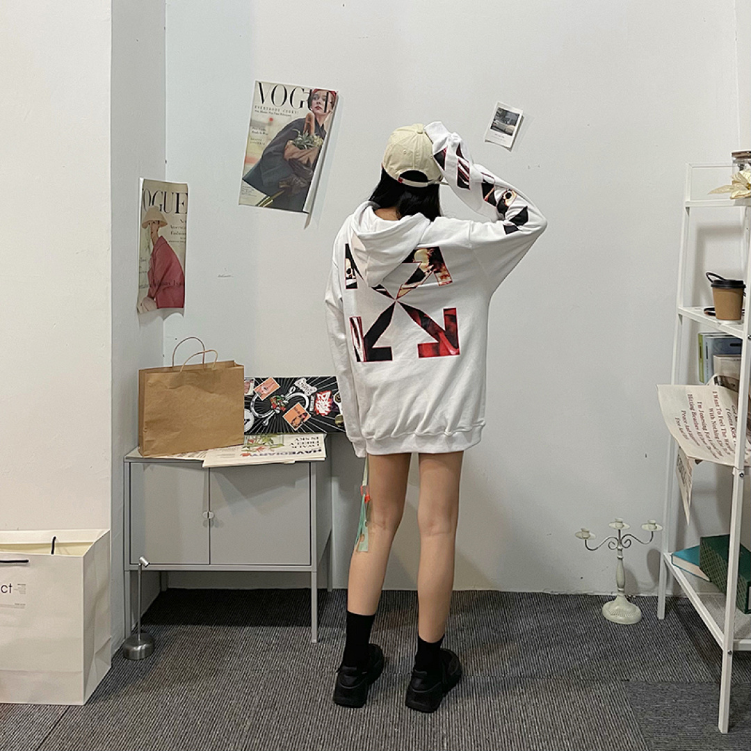 Off-White 129 OFF-WHITE (WHITE HOODIE) - Image 42