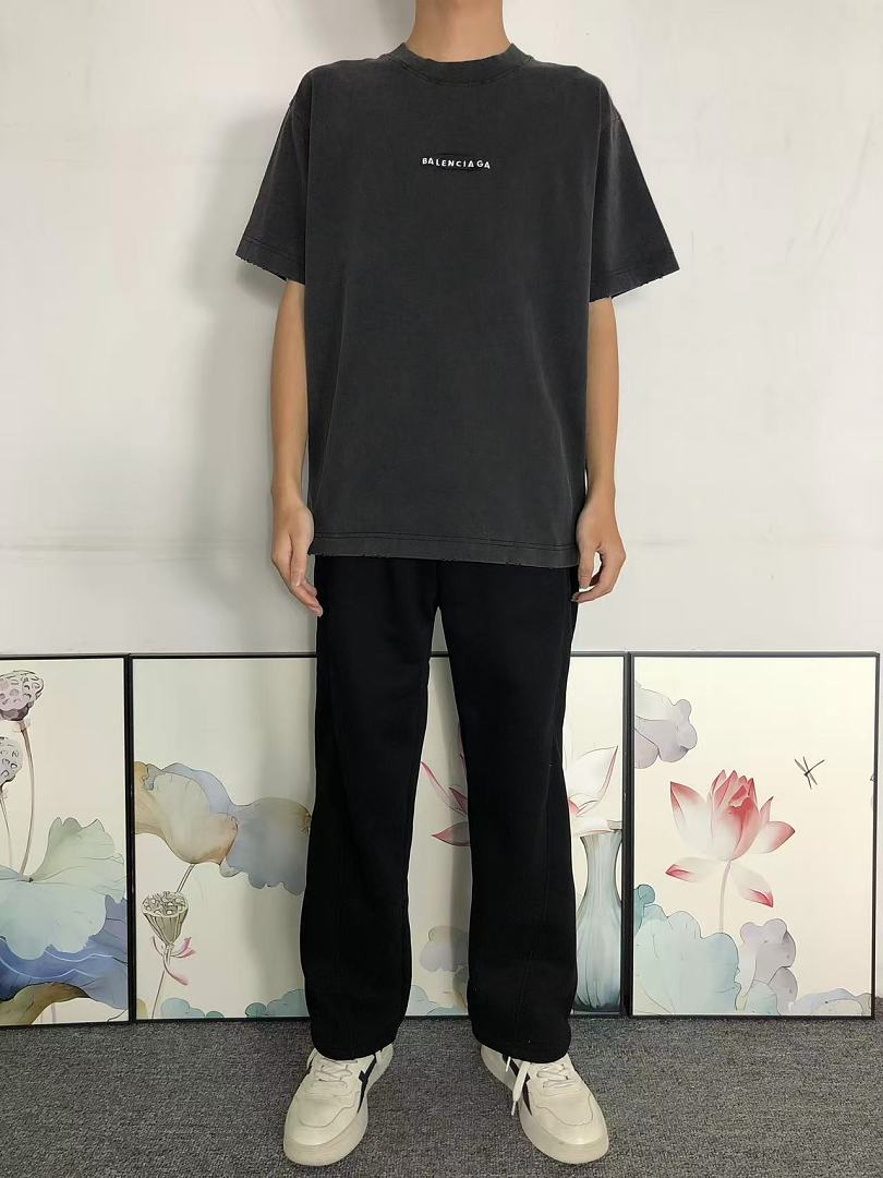 Balenciaga 125 B⭐L⭐⭐⭐IA⭐A T-SHIRT 5208240481 (Im 170Cm 60Kg I Wear Size S In The Phot) - Image 3