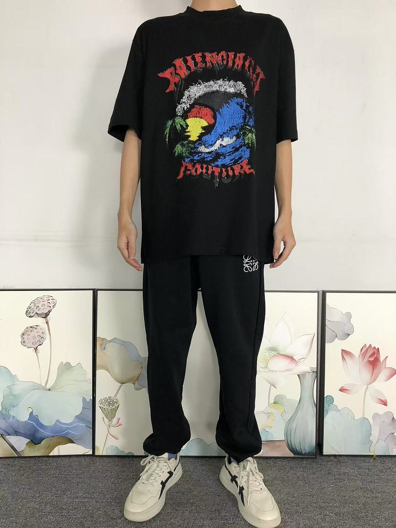 Balenciaga 129 B⭐L⭐⭐⭐IA⭐A T-SHIRT 3206171821 (Im 170Cm 60Kg I Wear Size S In The Phot) - Image 3