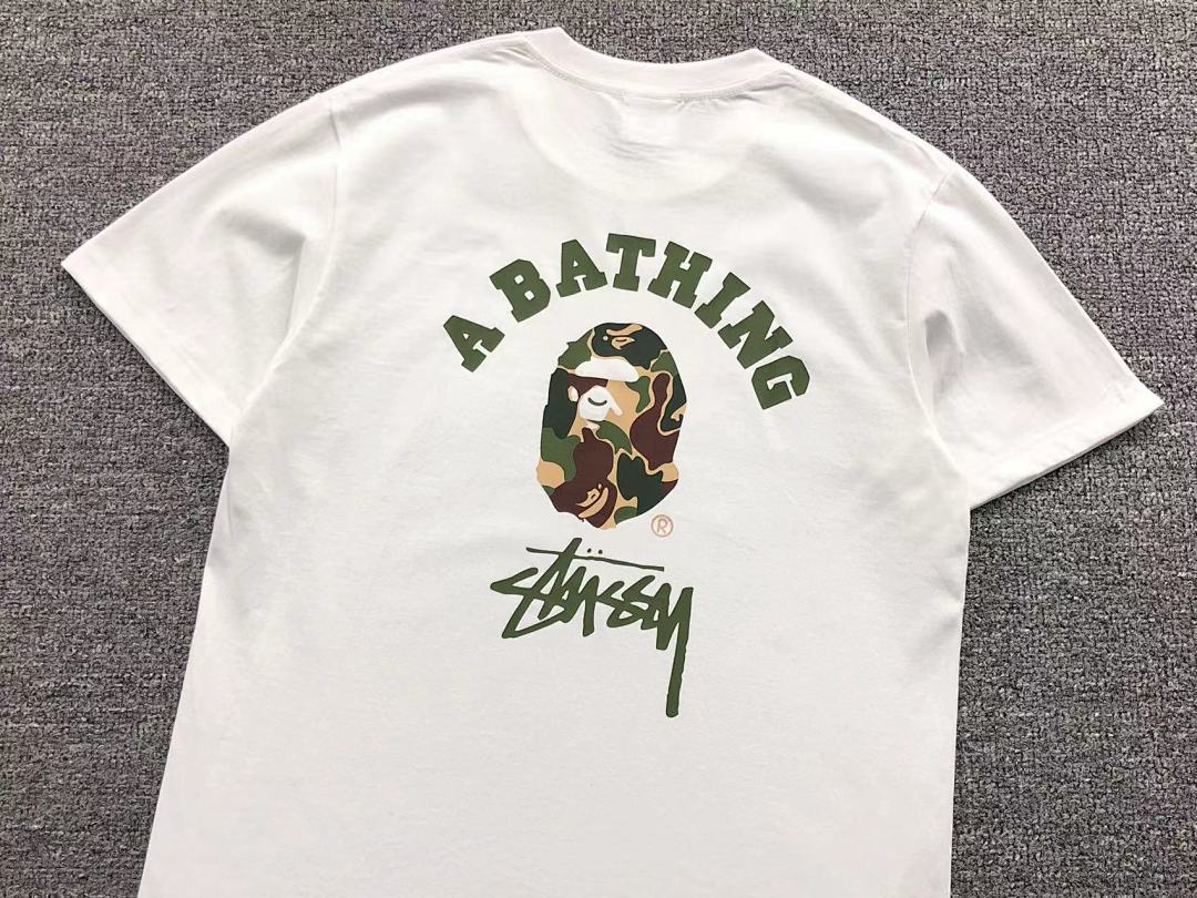 Bape 78 BAPE STUSSY T-SHIRT 411182442 (Im 170Cm 57Kg I Wear Size S In The Phot) - Image 8