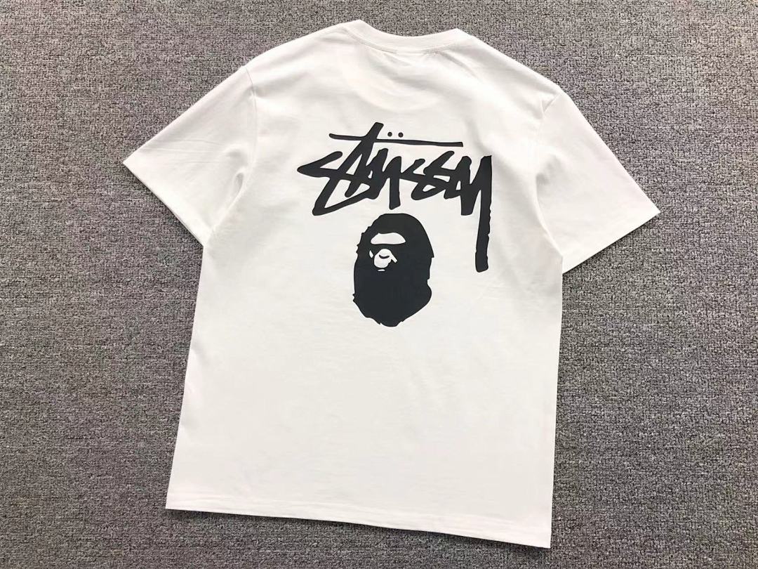 Bape 79 BAPE STUSSY T-SHIRT 411183442 (Im 170Cm 57Kg I Wear Size S In The Phot) - Image 7