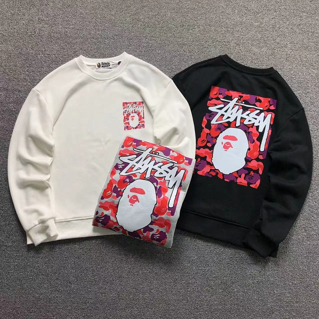 Bape 125 BAPE STUSSY HOODIE 4111280617 (Im 170Cm 55Kg I Wear Size S In The Phot)