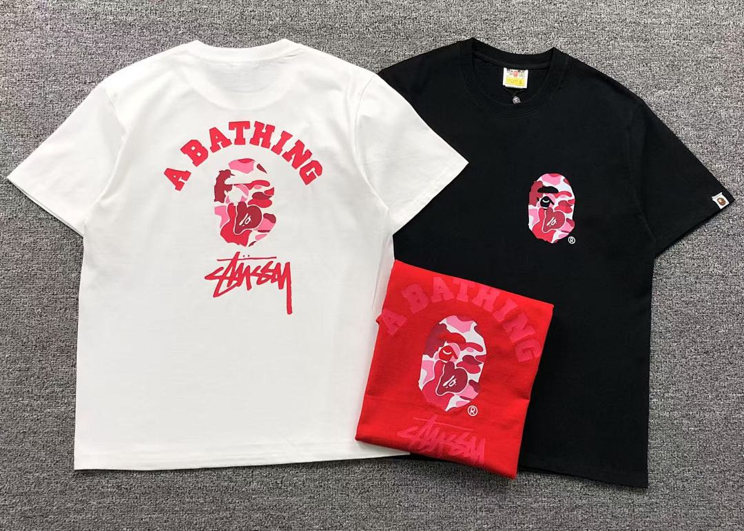 Bape 79 BAPE STUSSY T-SHIRT 411182942 (Im 170Cm 57Kg I Wear Size S In The Phot) - Image 5