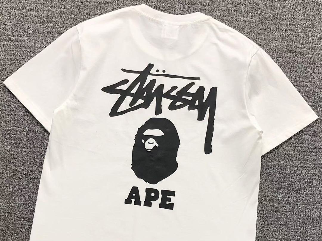 Bape 79 BAPE STUSSY T-SHIRT 411182242 (Im 170Cm 57Kg I Wear Size S In The Phot) - Image 17