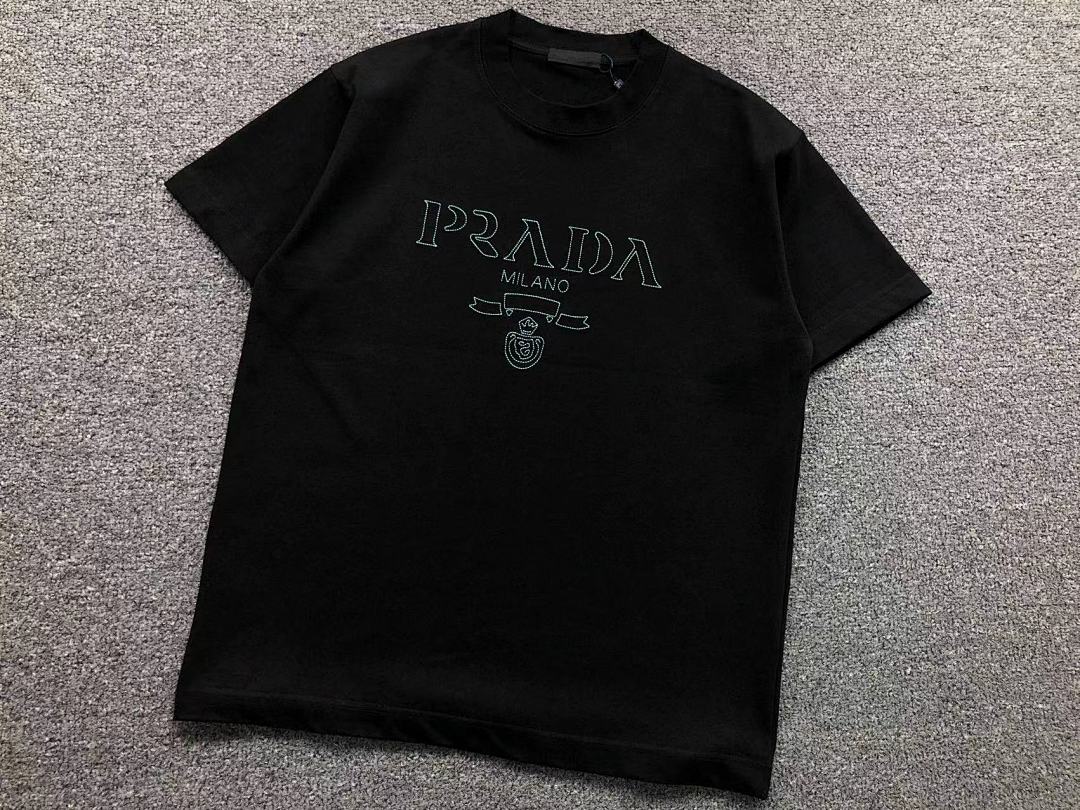 Prada 115 P⭐A⭐A T-SHIRT 510102581 (Im 170Cm 60Kg I Wear Size L In The Phot) - Image 8