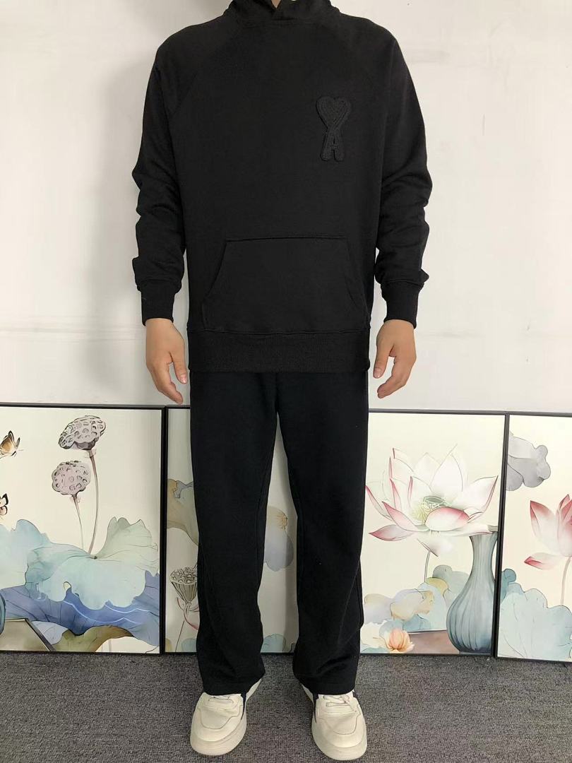 AMI 158 AMI HOODIE 3201123017 (Im 170Cm 60Kg I Wear Size S In The Phot) - Image 3