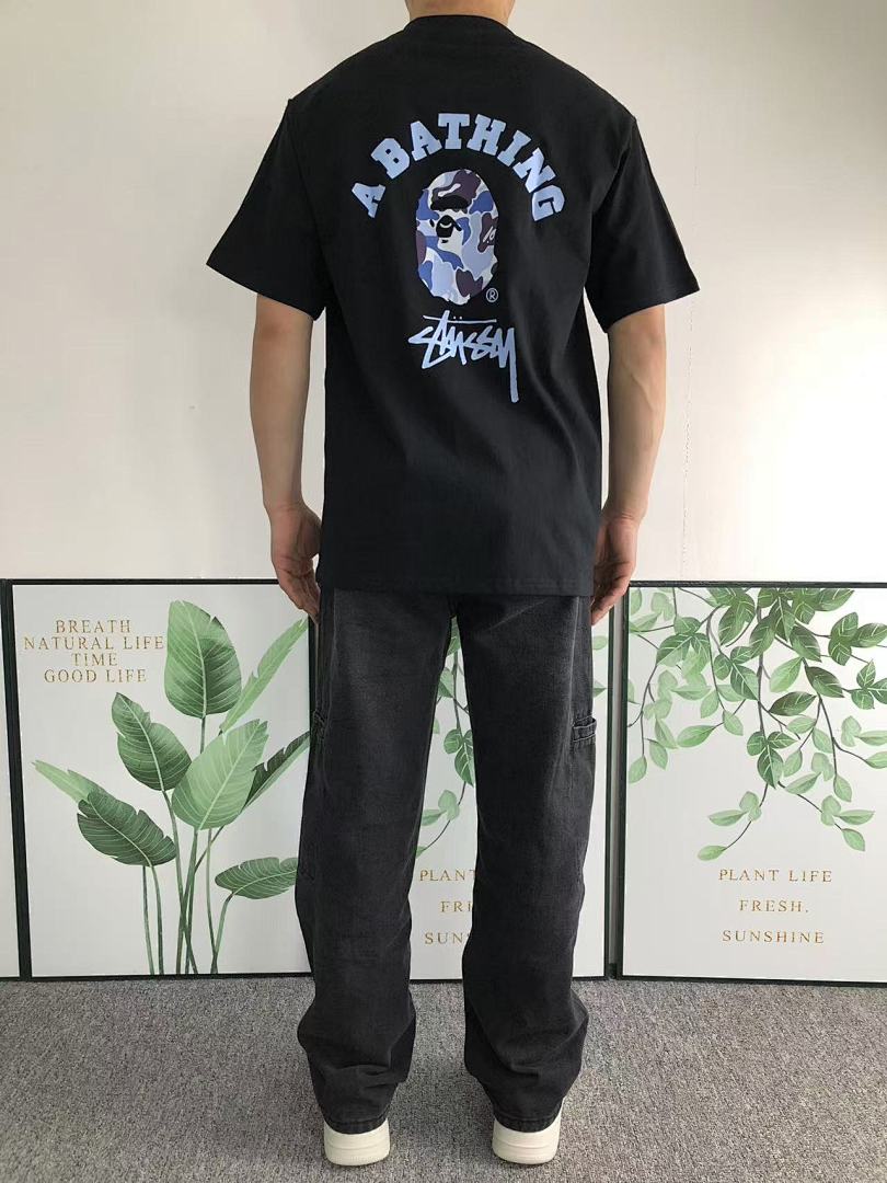 Bape 79 BAPE STUSSY T-SHIRT 411182642 (Im 170Cm 57Kg I Wear Size S In The Phot) - Image 4