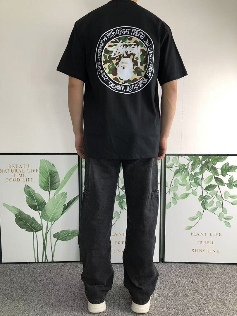Bape 78 BAPE STUSSY T-SHIRT 411183242 (Im 170Cm 57Kg I Wear Size S In The Phot) - Image 4