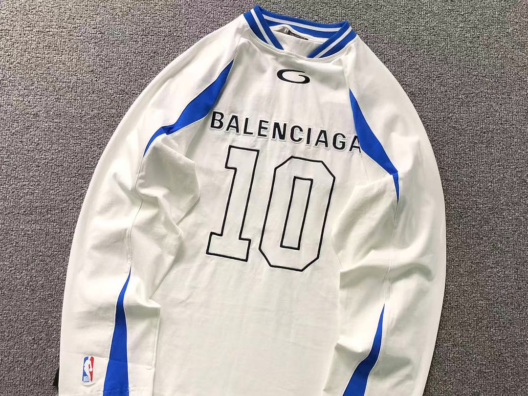 Balenciaga 185 B⭐L⭐⭐⭐IA⭐A NBA BASKETBALL LONG SLEEVED 42082105163 (Im 170Cm 60Kg I Wear Size S In The Phot) - Image 12