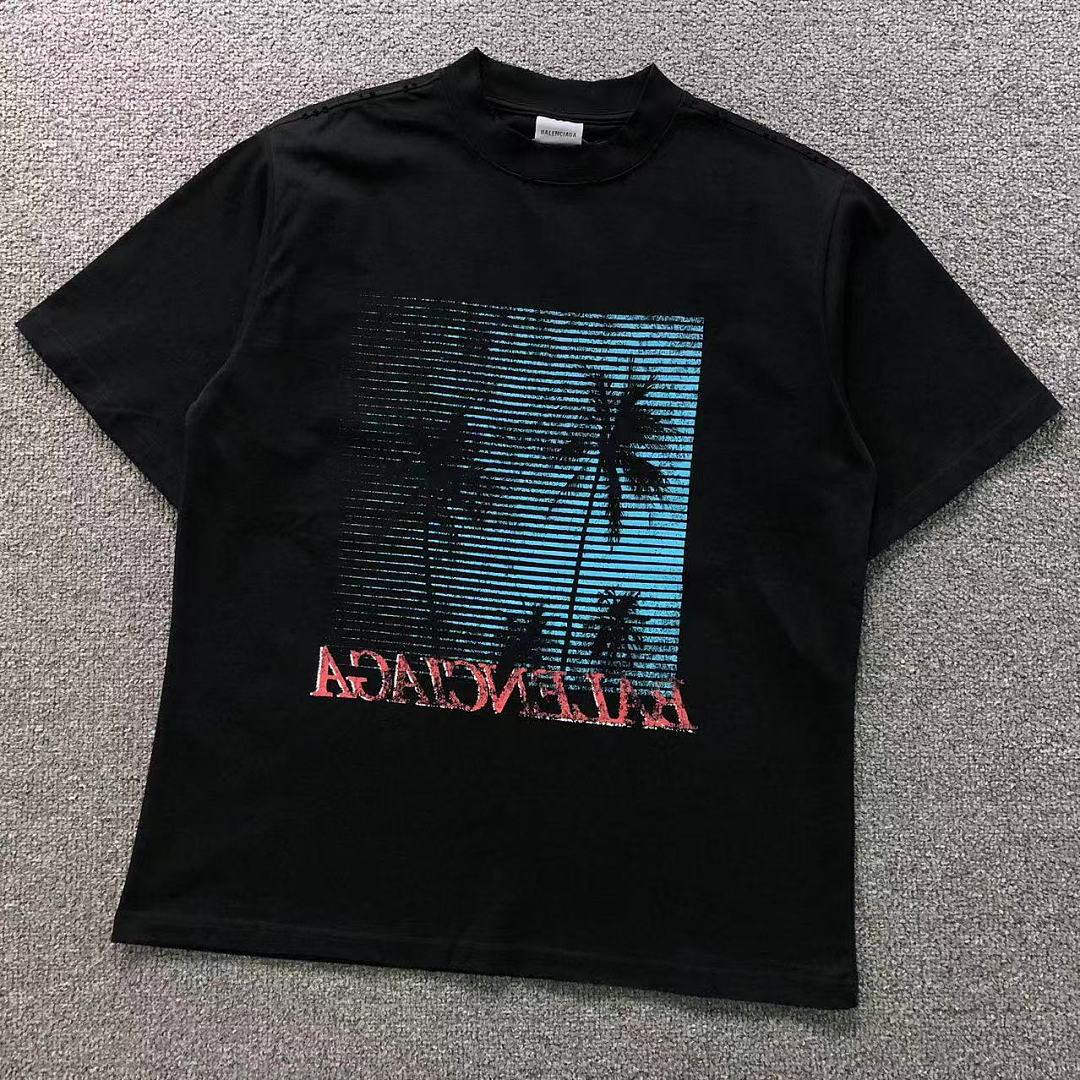 Balenciaga 128 B⭐L⭐⭐⭐IA⭐A T-SHIRT 42060512163 (Im 170Cm 60Kg I Wear Size XS In The Phot)