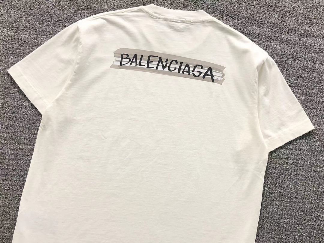 Balenciaga 125 B⭐L⭐⭐⭐IA⭐A T-SHIRT 3204303121 (Im 170Cm 60Kg I Wear Size M In The Phot) - Image 9