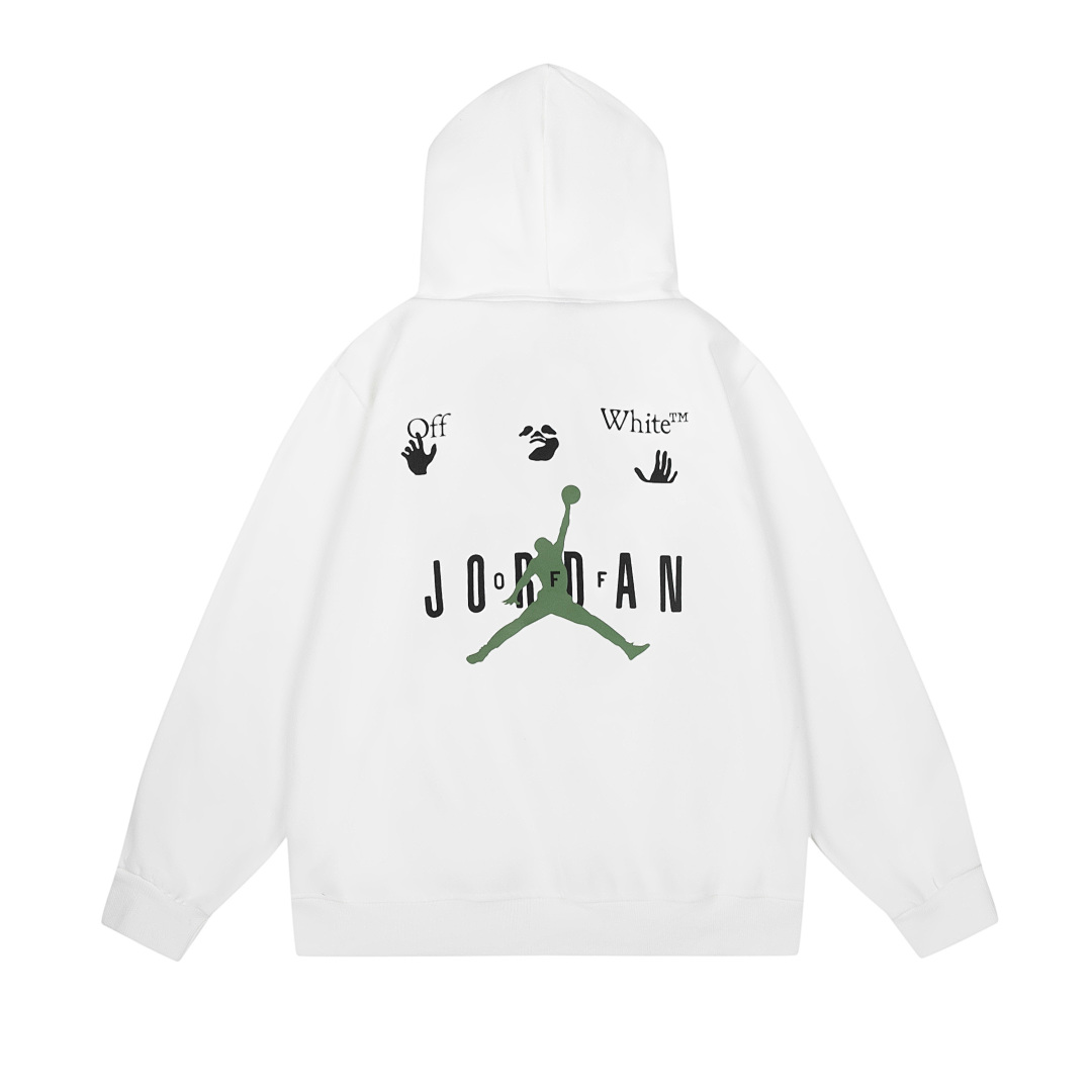 Air Jordan 98 A⭐R J⭐R⭐AN ×OFF-WHITE (WHITE HOODIE) - Image 6