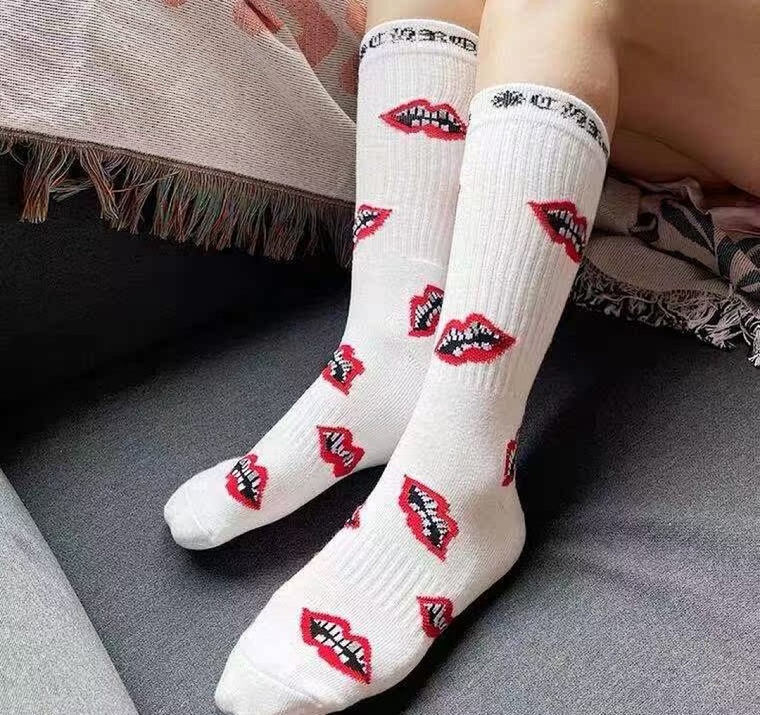 Other C.H.R.O.M.E H.E.A.R.T.S Towel Bottom Red Embroidered Socks - Image 9