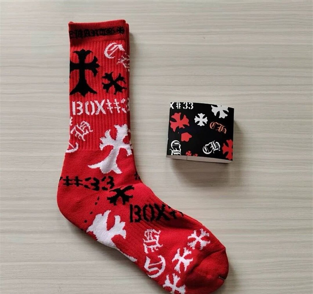 Other C.H.R.O.M.E H.E.A.R.T.S Towel Bottom Red Embroidered Socks - Image 16