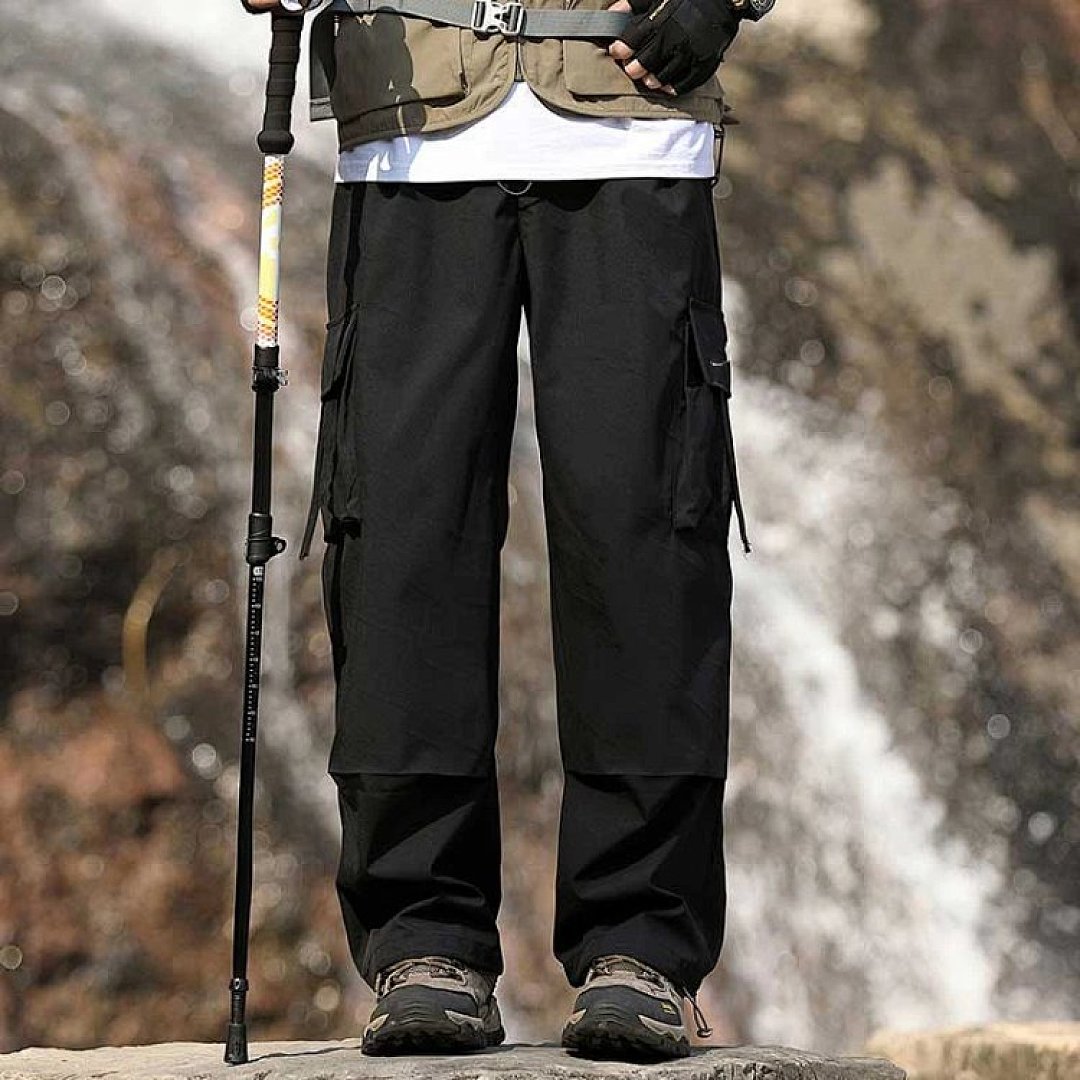 Christian Louboutin NI.KE Hiking Pants, For Both Men And Women, Loose Solid-Colored Straight-Fit Work - Image 5
