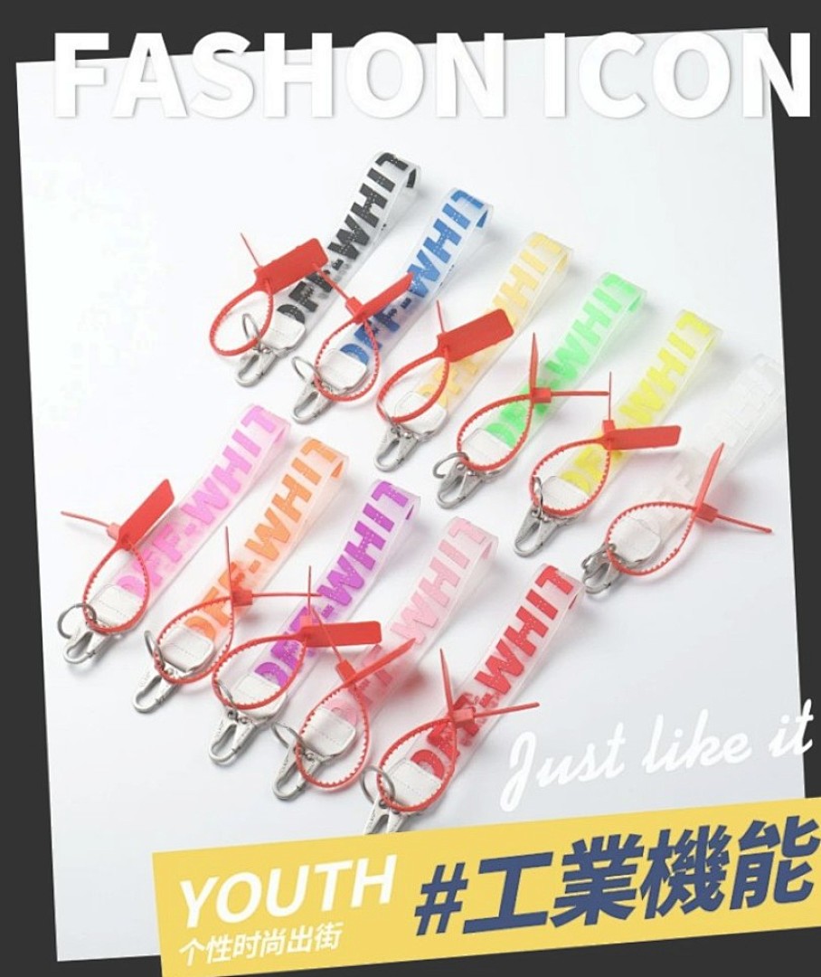 New O.F.F Keychain Transparent PVC Jelly Lettering, photo 1