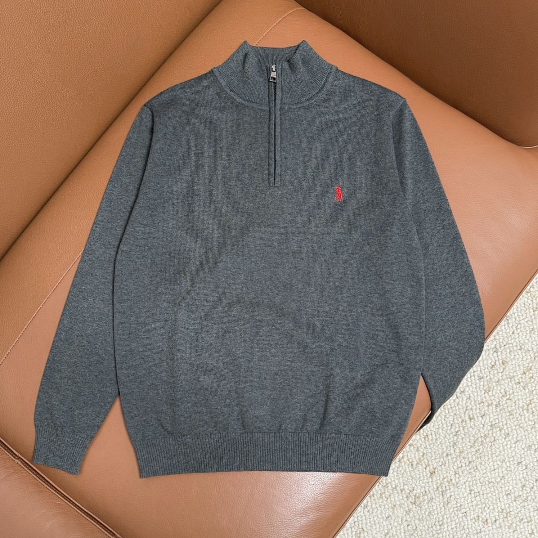 Christian Louboutin R.L Stand Collar Half Zip Sweater - Image 14