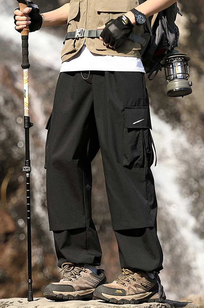 Christian Louboutin NI.KE Hiking Pants, For Both Men And Women, Loose Solid-Colored Straight-Fit Work - Image 3