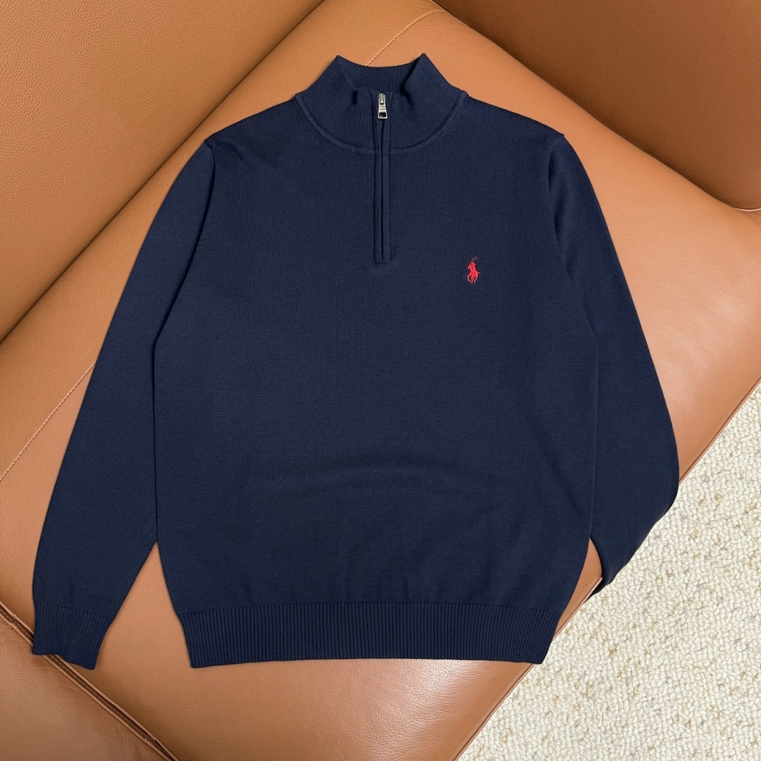 Christian Louboutin R.L Stand Collar Half Zip Sweater - Image 15