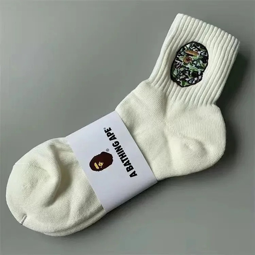 Other B.A.P.E Embroidered-Label Cotton Mid-Barrel Heavy Fashion Sports Stockings - Image 13