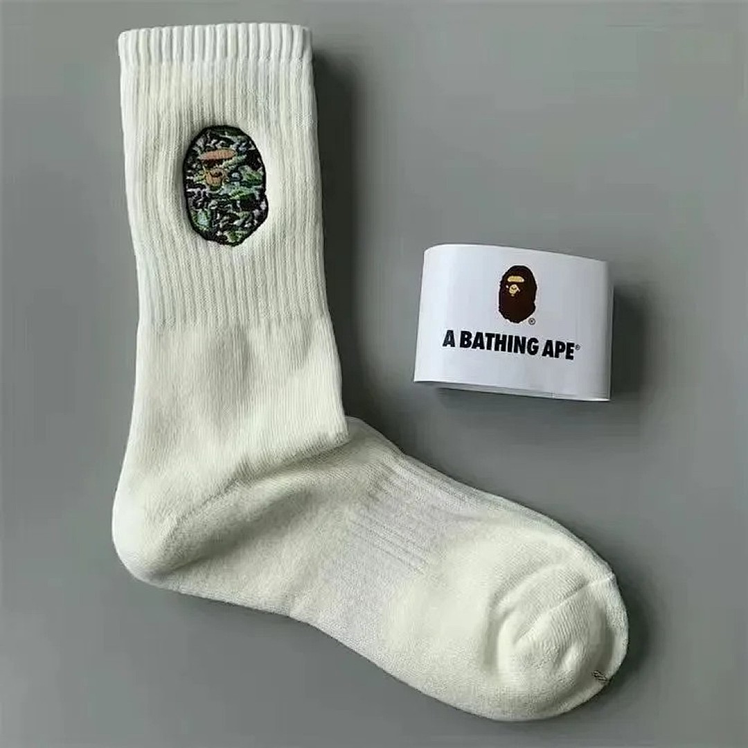 Other B.A.P.E Embroidered-Label Cotton Mid-Barrel Heavy Fashion Sports Stockings - Image 25