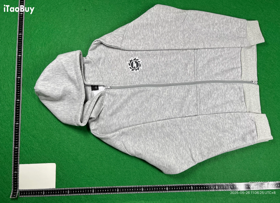 Christian Louboutin B.P, Foamed Letter And Fleece Zipper Sweatshirt - Image 4