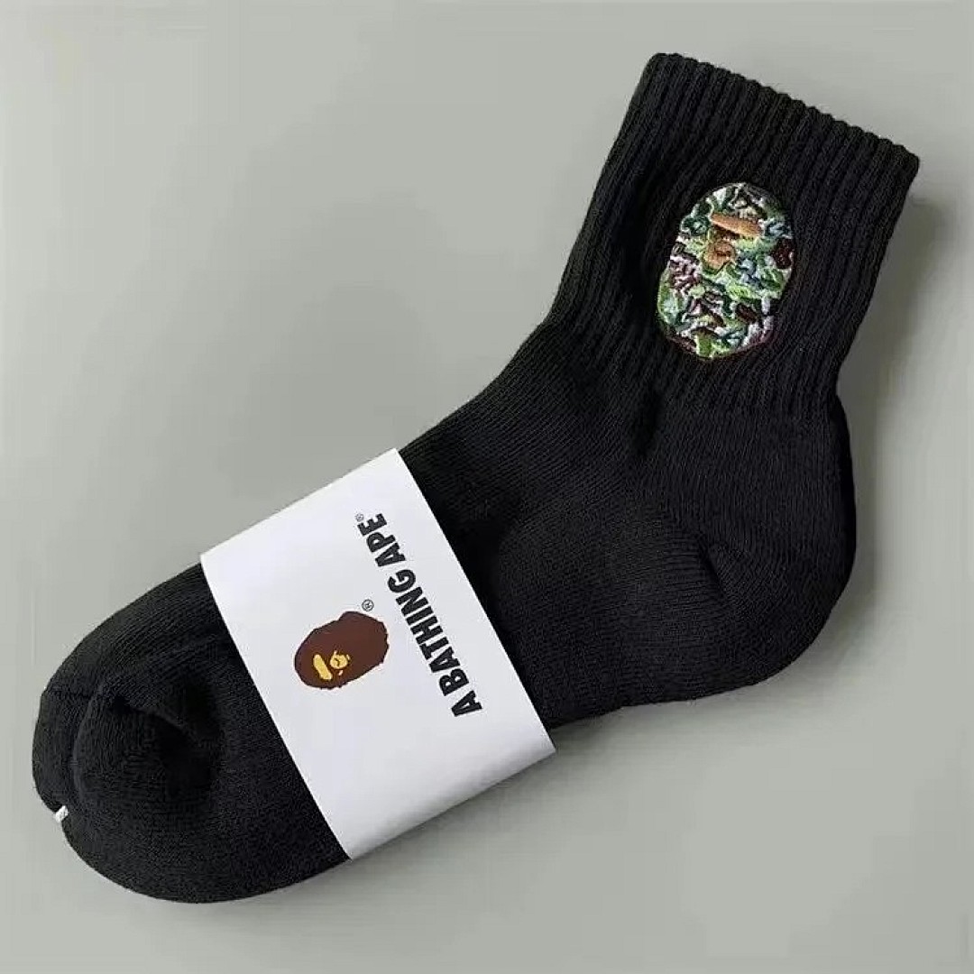 Other B.A.P.E Embroidered-Label Cotton Mid-Barrel Heavy Fashion Sports Stockings - Image 14