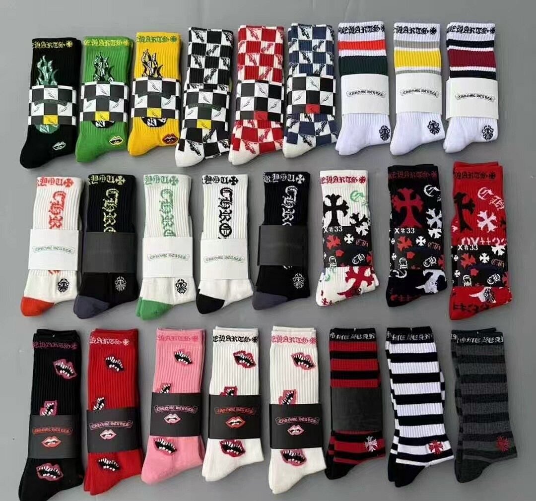 Other C.H.R.O.M.E H.E.A.R.T.S Towel Bottom Red Embroidered Socks