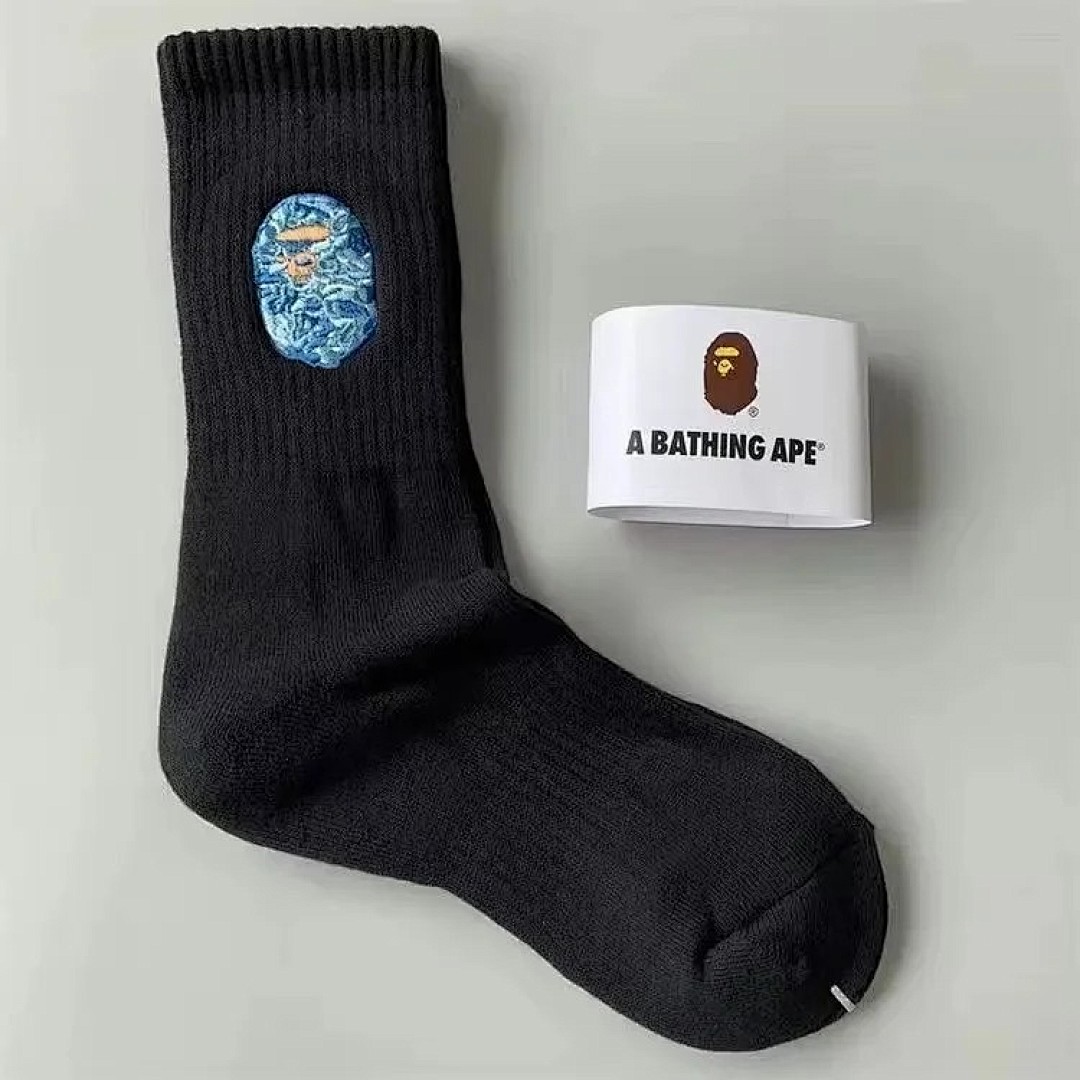 Other B.A.P.E Embroidered-Label Cotton Mid-Barrel Heavy Fashion Sports Stockings - Image 26