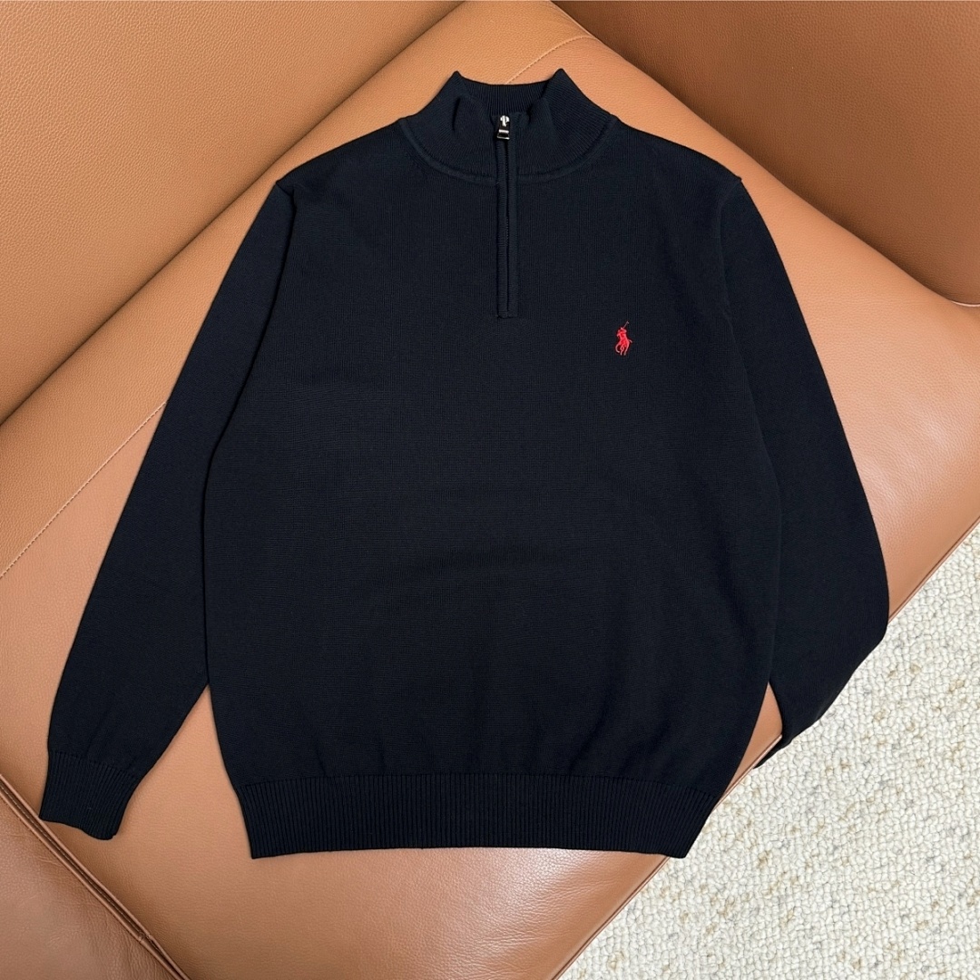 Christian Louboutin R.L Stand Collar Half Zip Sweater - Image 13