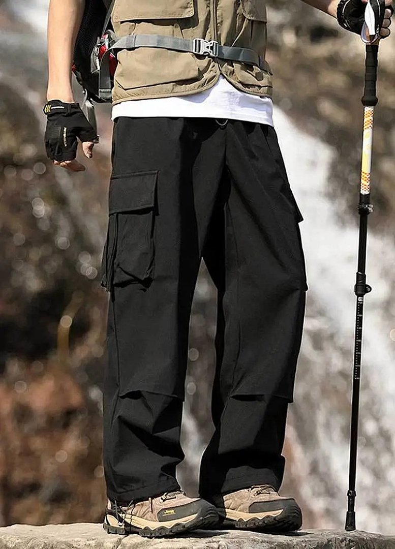 Christian Louboutin NI.KE Hiking Pants, For Both Men And Women, Loose Solid-Colored Straight-Fit Work - Image 6