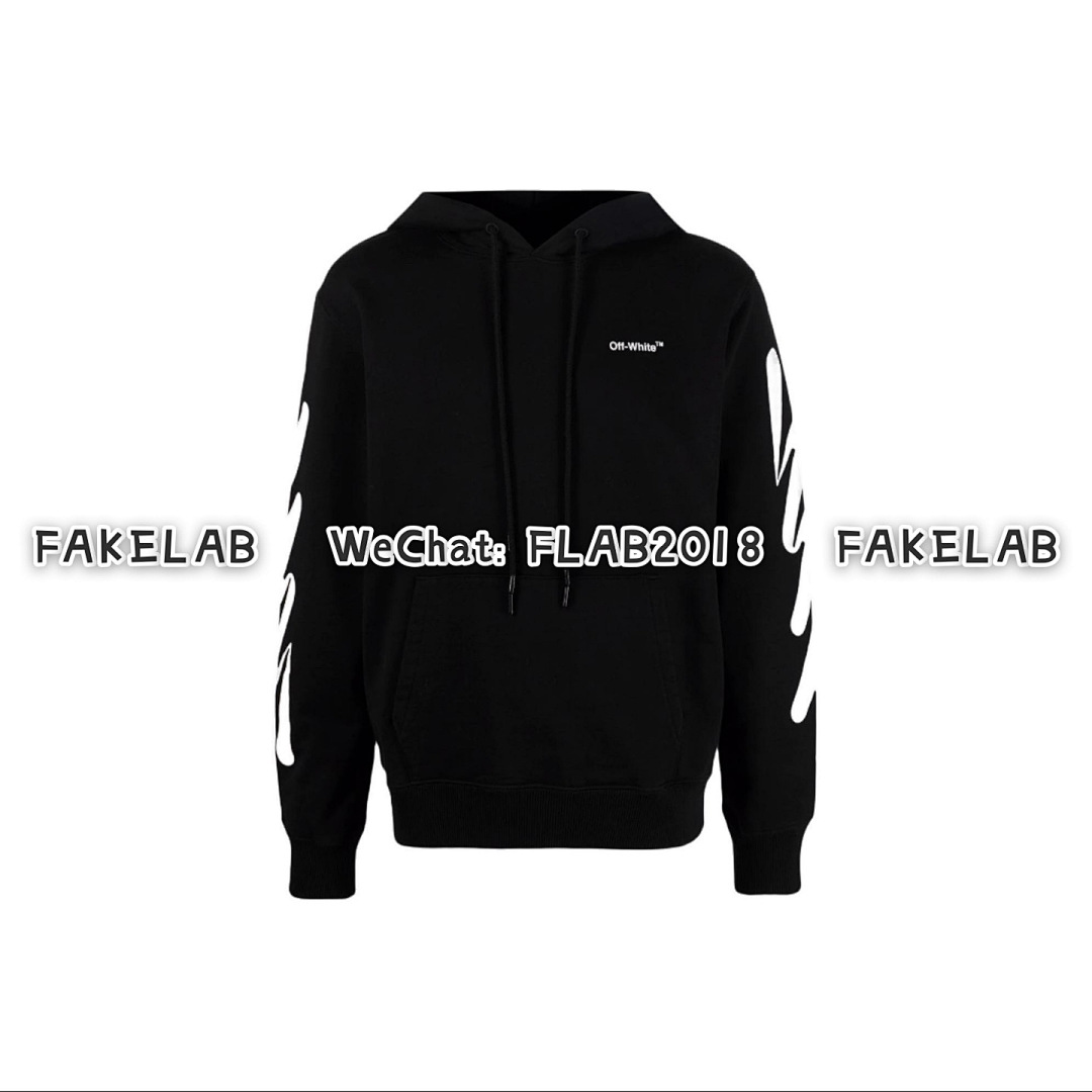 Unbranded WAVE DIAG-STRIPE HOODIE 22SS BLACK (ALL SIZE IN STOCK) - Image 6