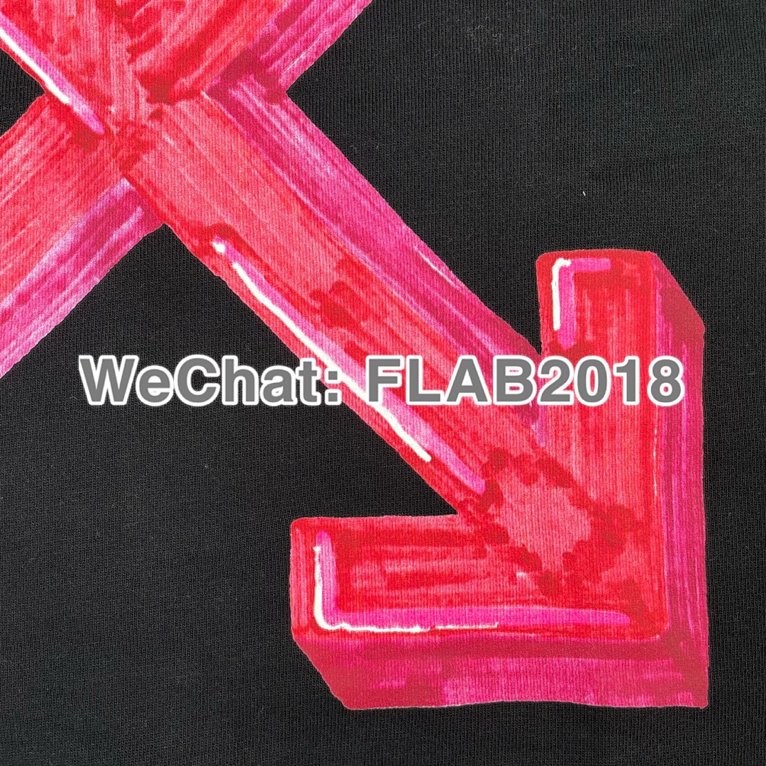 Off-White PINK ARROWS CREWNECK 20FW BLACK (ALL SIZE IN STOCK) - Image 25