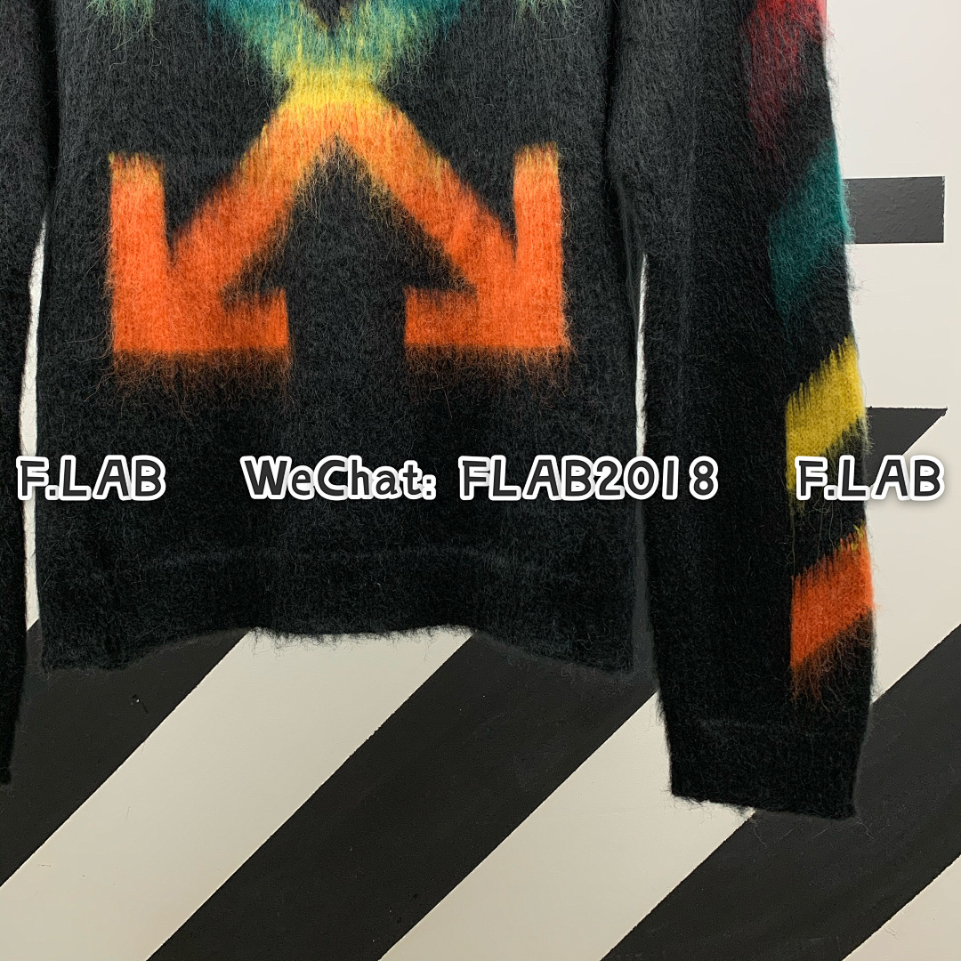 Unbranded DIAG BRUSHED KNITWEAR 20FW BLACK/RED/ORANGE (ONLY SIZE XS IN STOCK) - Image 13