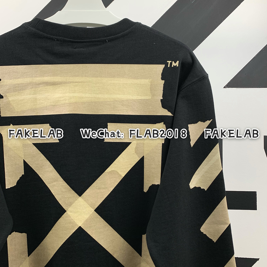 Off-White TAPE ARROWS CREWNECK 20SS BLACK (ALL SIZE IN STOCK) - Image 12