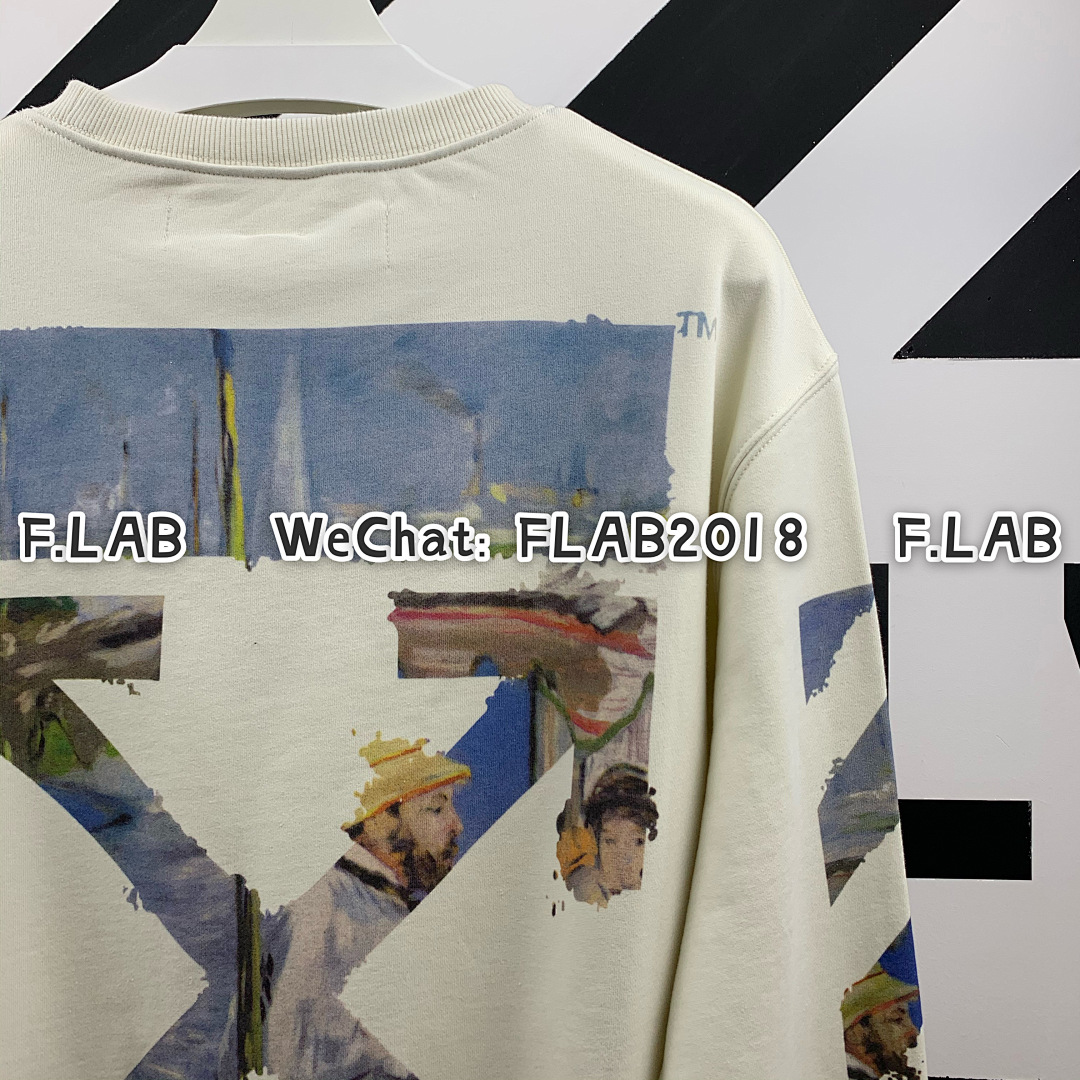 Unbranded DIAG MULTICOLOR CREWNECK 19SS WHITE (ONLY SIZE S IN STOCK) - Image 11